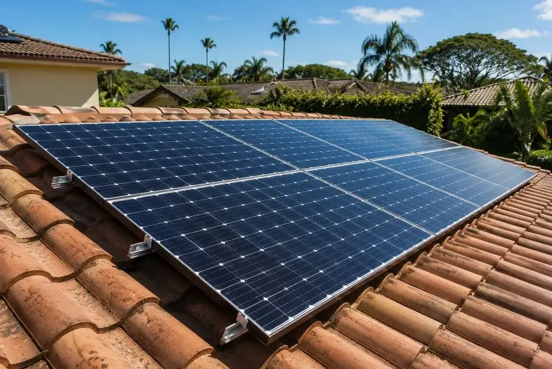 Installation de panneaux solaires à Saint-Bernard